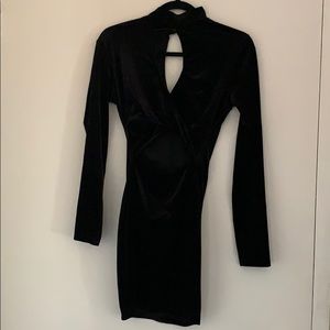 Black velvet dress